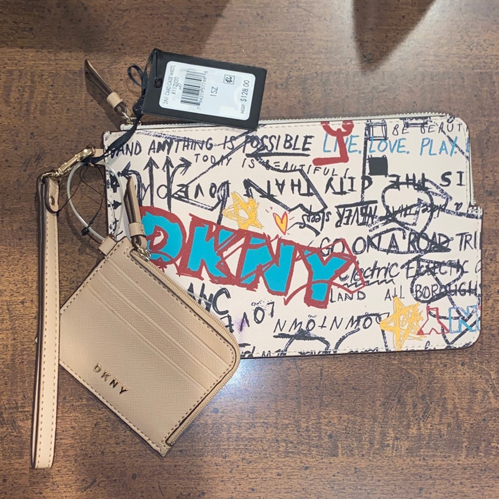 DKNY Multicolor Graffiti Wallet and Cardholder